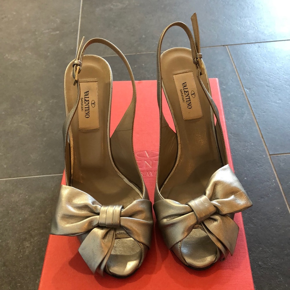 Authentic Valentino Mena Slingback Heels View 2